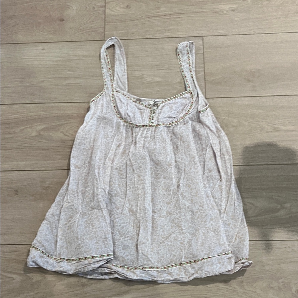 Free People Cream Tunic Top